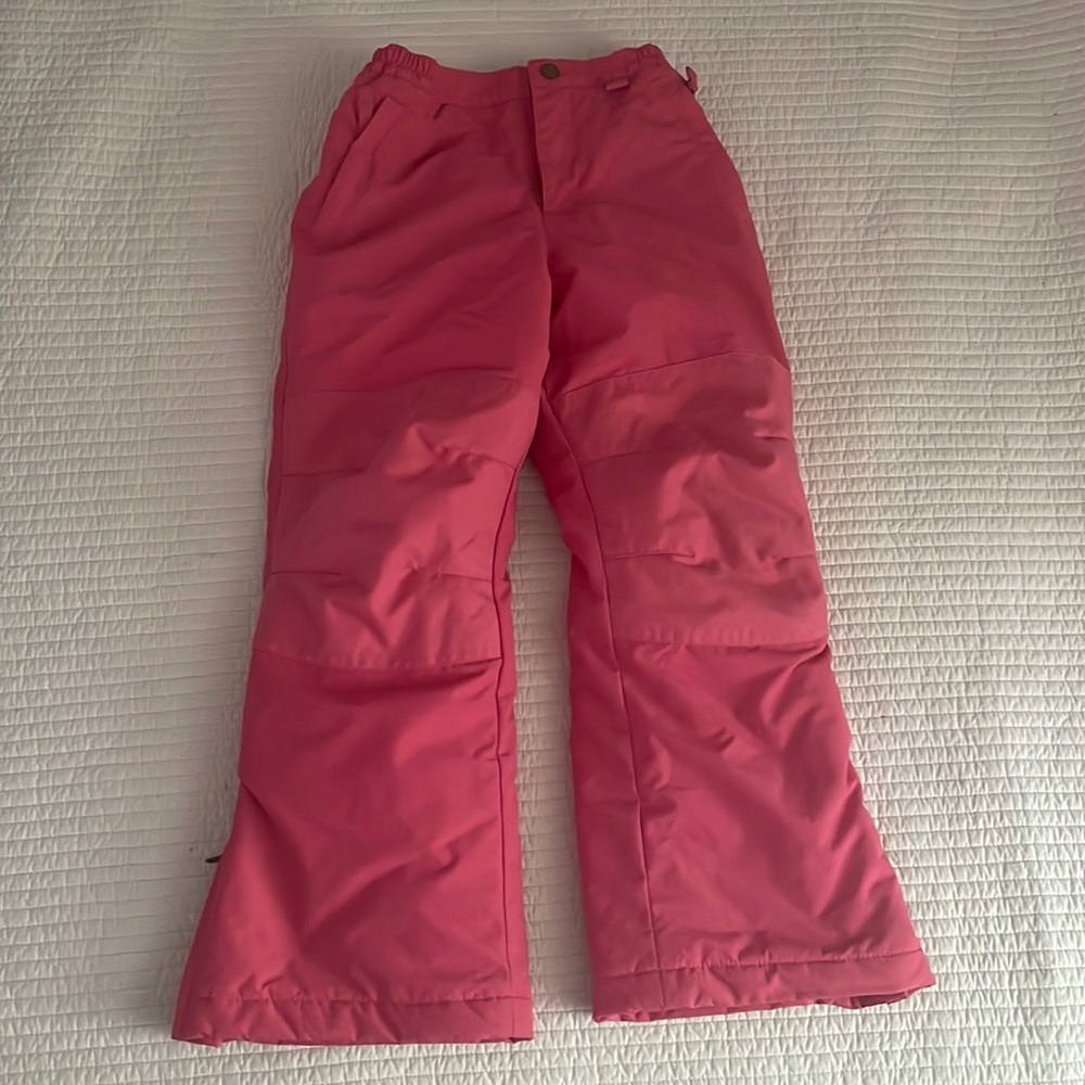 Lands' End Girls Pink Insulated Snow Pants